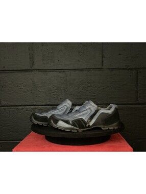 GBX Zip Slip On Sneakers Black Jag Black Mens 8.5 Y2K Deadstock Rare